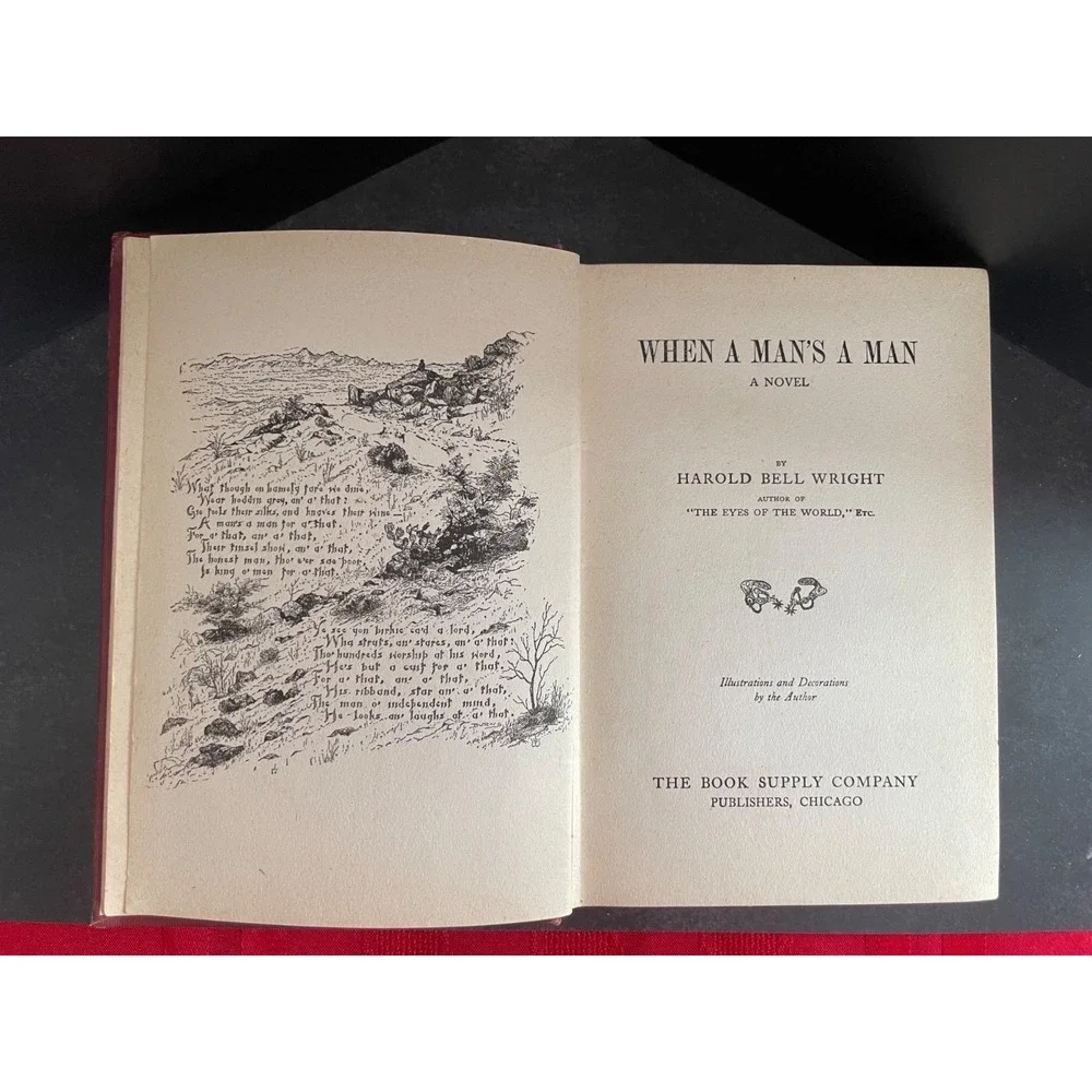 When A Man's a Man Harold Bell Wright Novel‎ 1916